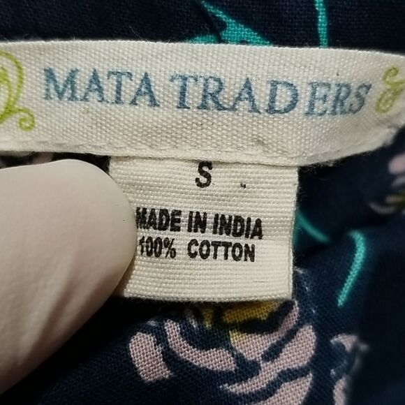 Mata Traders Dress Womens Size Small Knee Length Floral Sleeveless Vintage - Picture 5 of 5